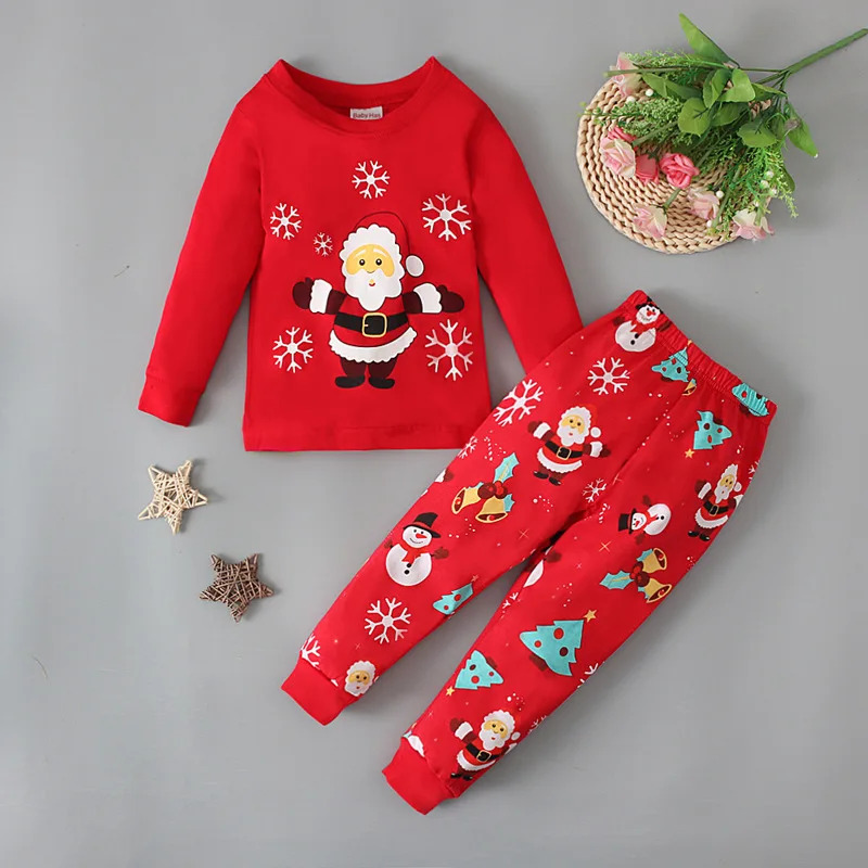 Winter Clothing Youtube - Kerstman print kerstpyjama kinderen lange mouw
