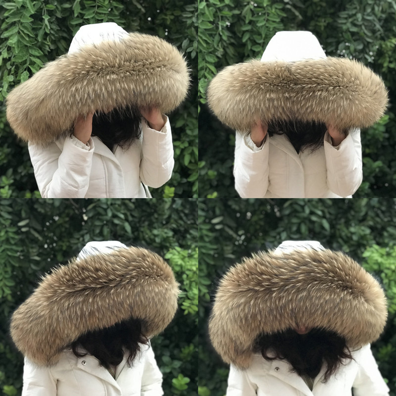 Winter Clothing Online - Bontkraag Vrouwen Winter Natuurlijke Wasbeer Bontkraag