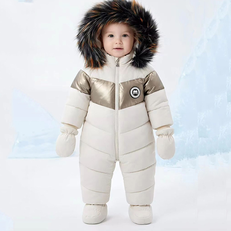 Winter Clothing For Baby Girl - Winter pasgeboren baby romper met handschoenen