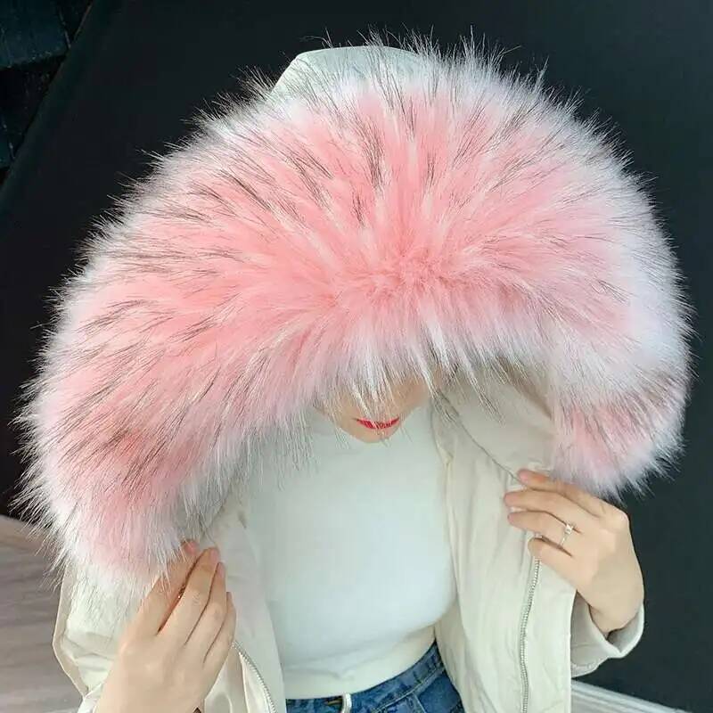 Winter Clothing Online - Afneembare nepbontkraag Extra grote warme nepbont