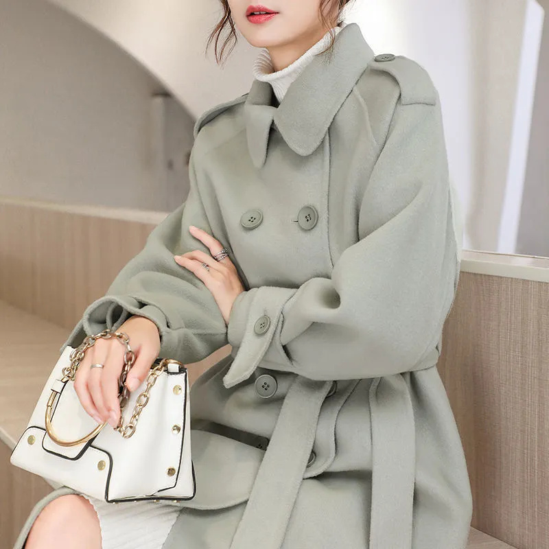 Winter Clothing Youtube - Dames wollen jas, middellange lengte, lente,