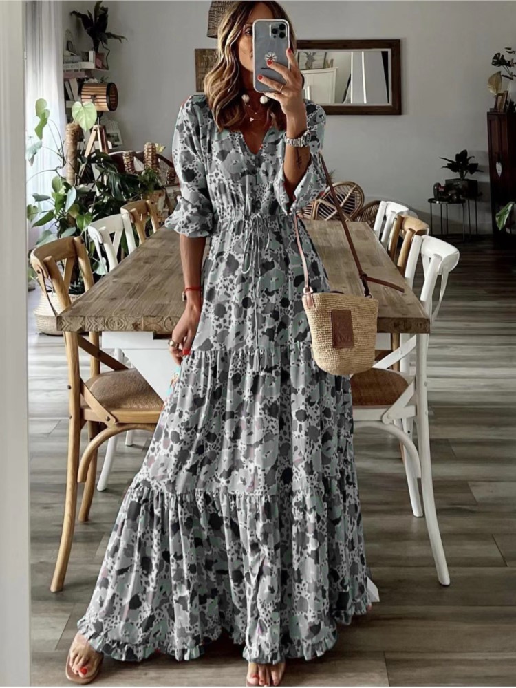 Winter Clothing Dress Up - Dameskleding Temperament Vakantie Sexy V-Hals Modieuze