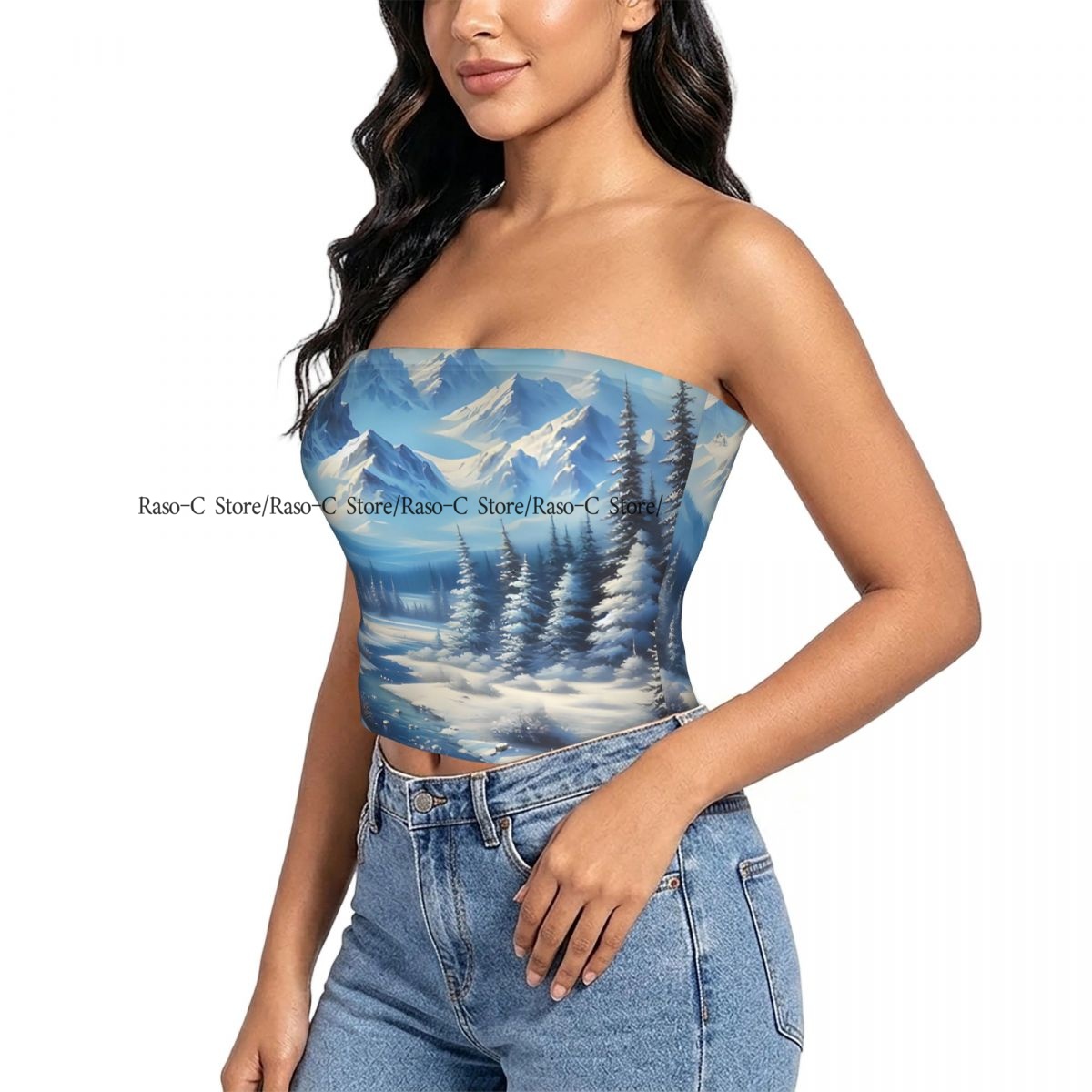 Dames Block Crop Slim Tube Top - Winter Clothing Youtube recensie en prijs