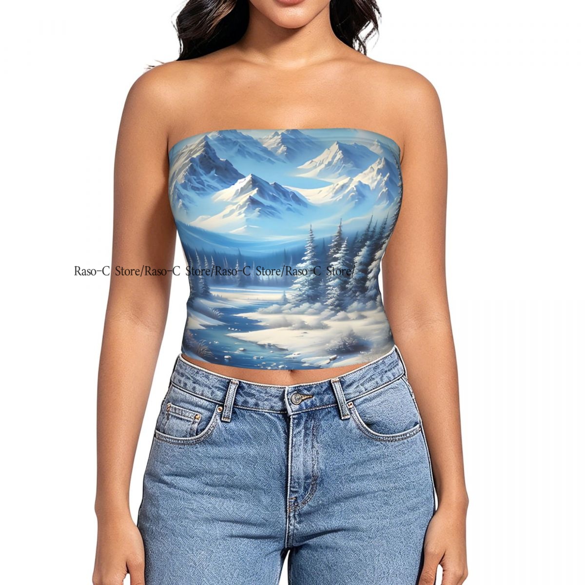 Dames Block Crop Slim Tube Top - Winter Clothing Youtube recensie en prijs