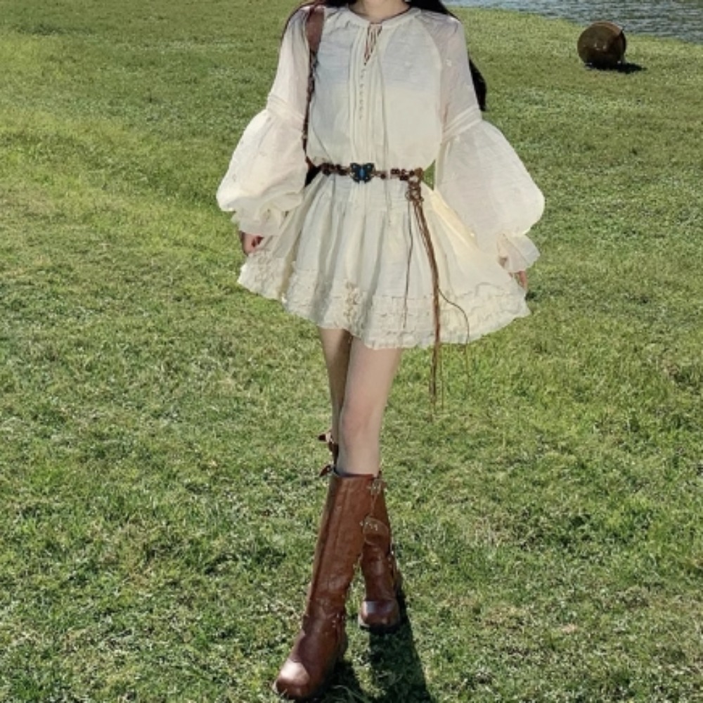 Zoete geborduurde O-hals veter - Winter Clothing Dress Up recensie en prijs