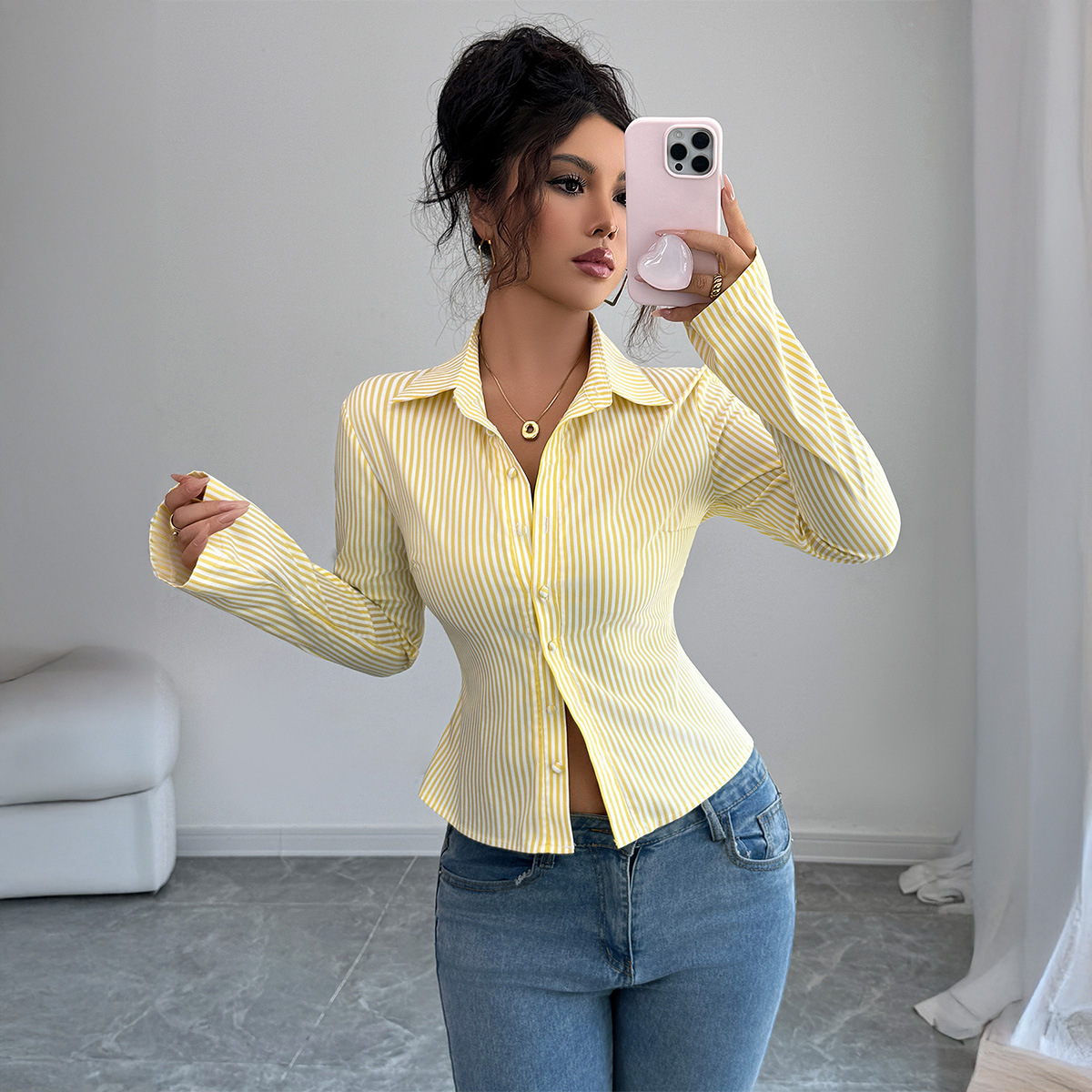 Casual eenvoudig gestreept ove - Winter Clothing Dress Up recensie en prijs