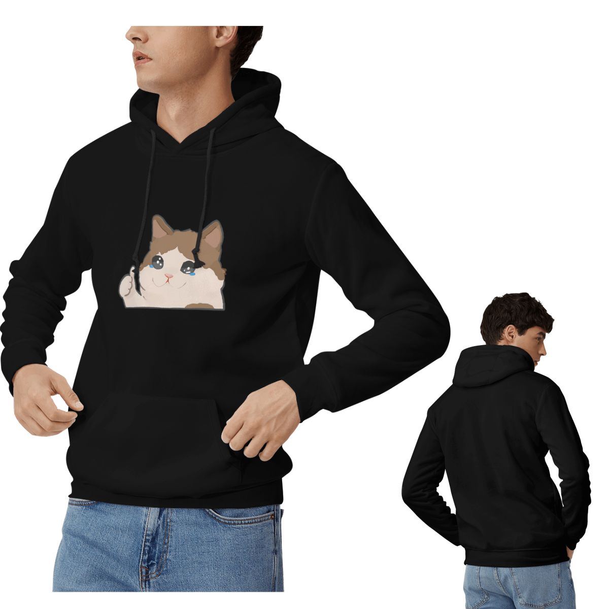 Huilende Kat Meme Hoodies Mann - Winter Clothing Meme recensie en prijs
