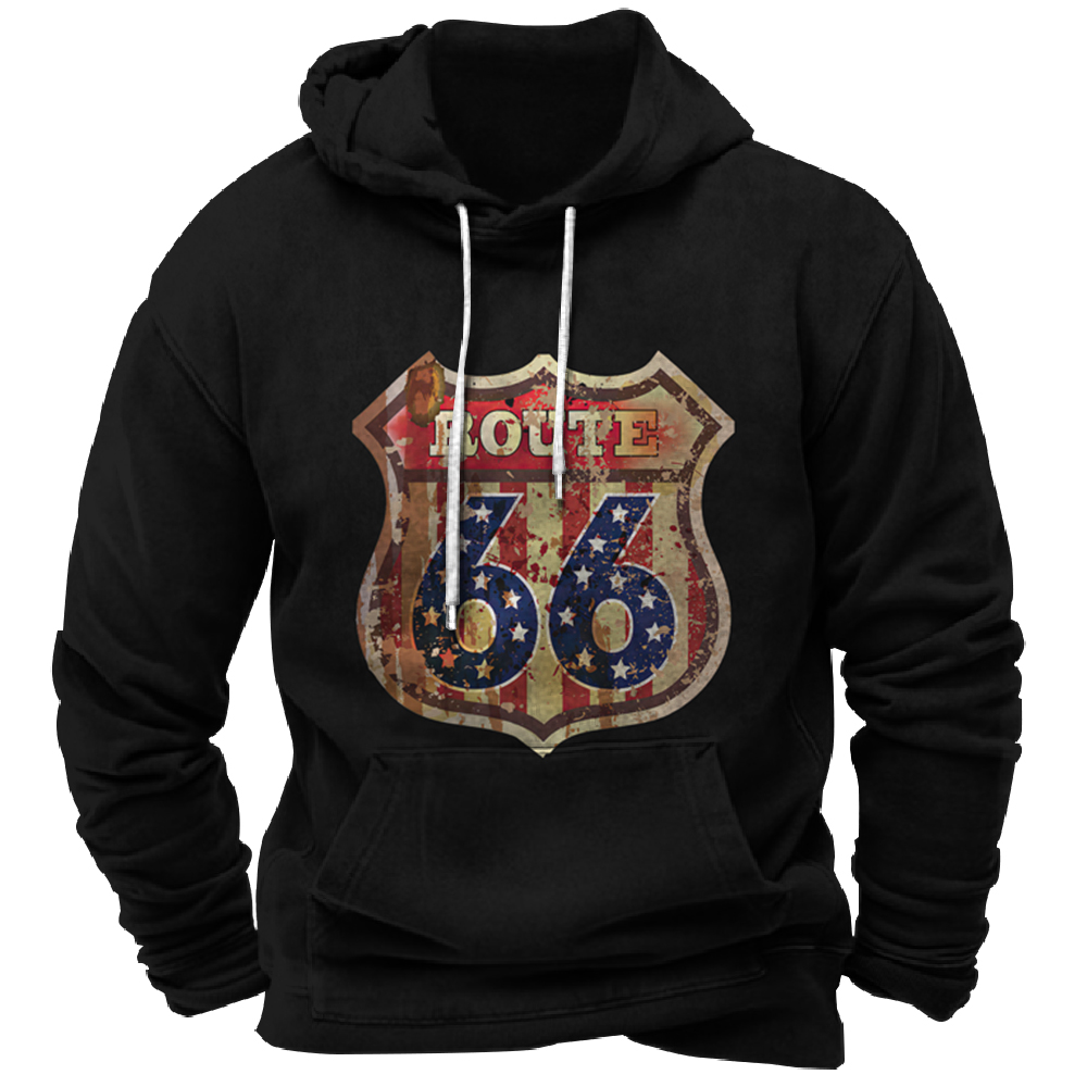 Vintage Hoodie Route 66 3d Pri - Winter Clothing Wholesale recensie en prijs