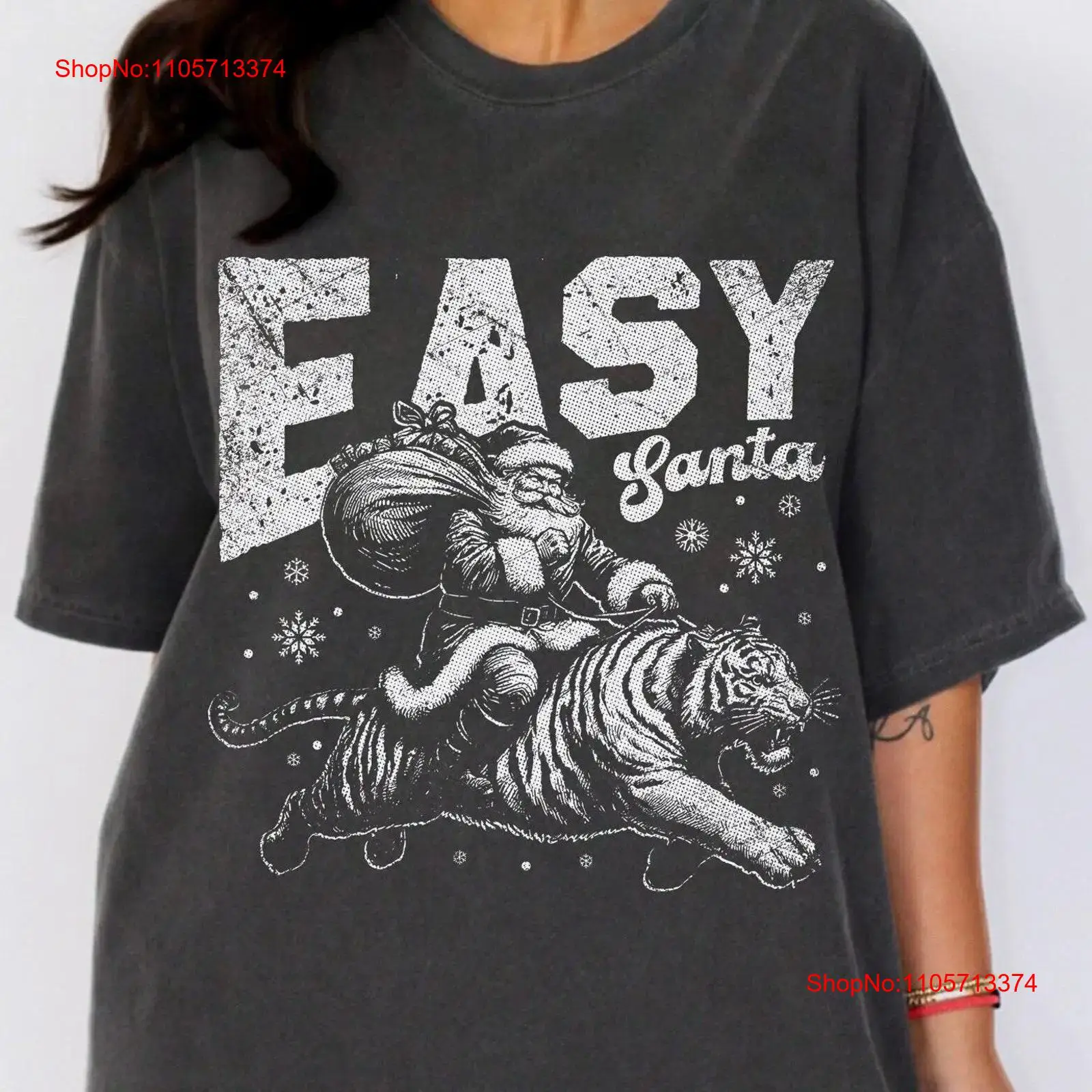Easy Santa T-shirt Tiger Fun v - Winter Clothing Meme recensie en prijs
